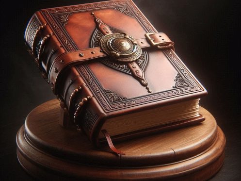 an everbook cover made from leather