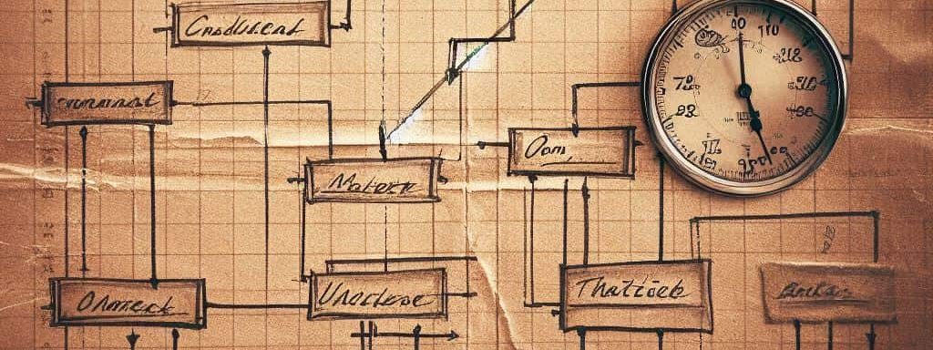 Gantt chart handwritten in the olden days by ninjas looking to achieve their dreams